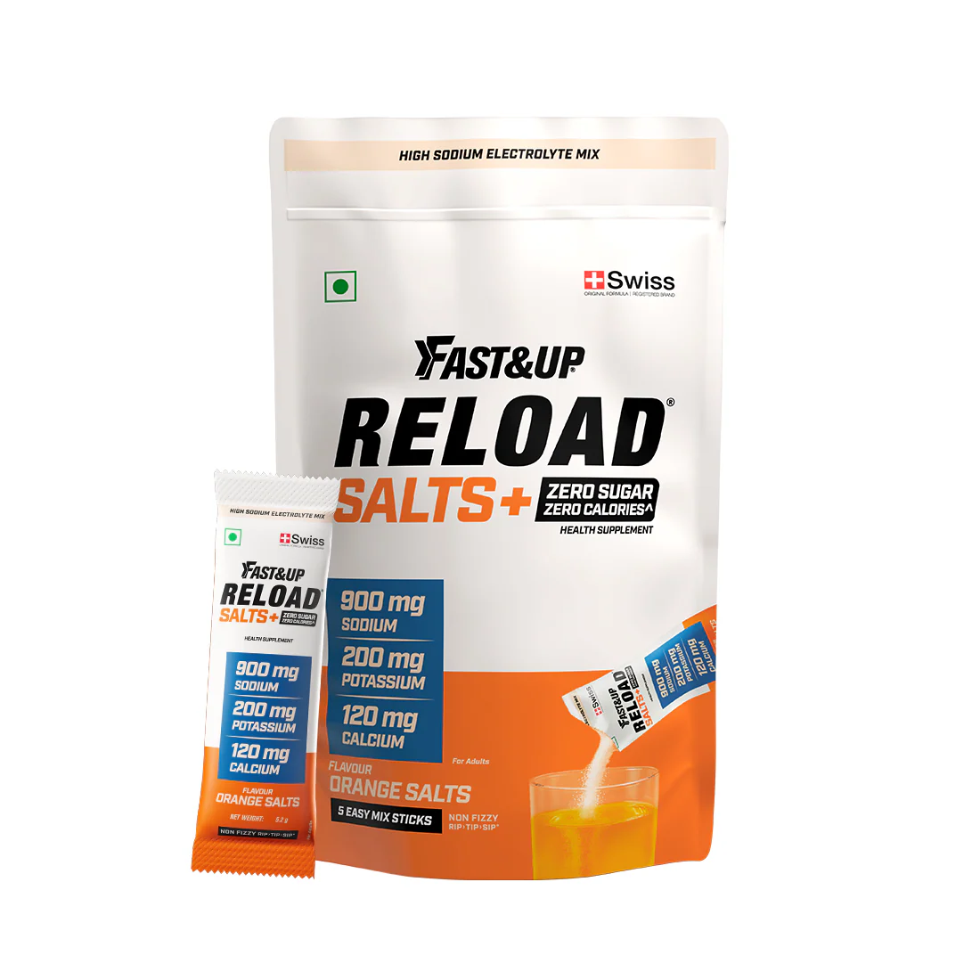 Fast&Up Reload Salts +  High Sodium Electrolyte Mix - Orange 5's