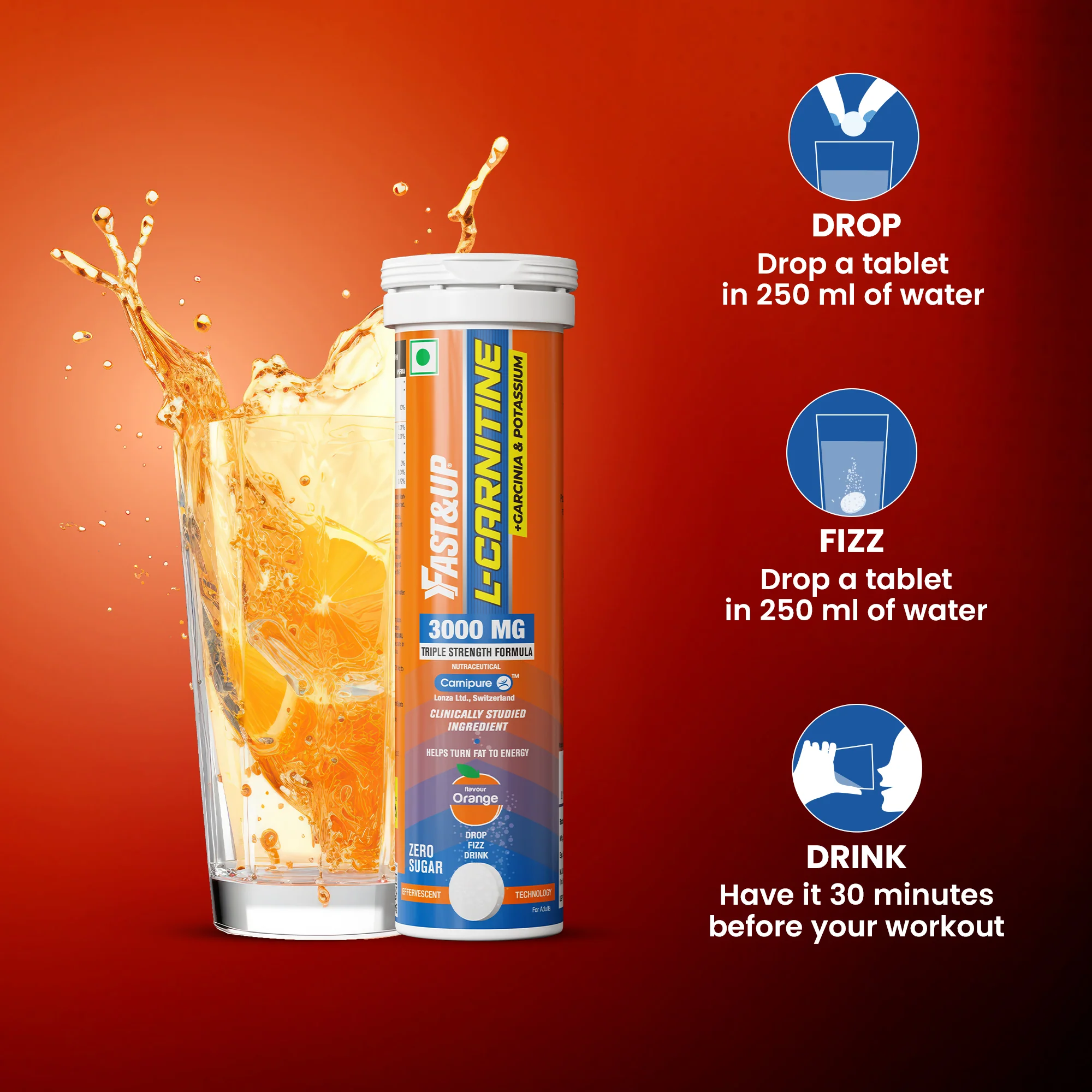 L-Carnitine 3000mg + Glow | Orange Flavor - Image 7